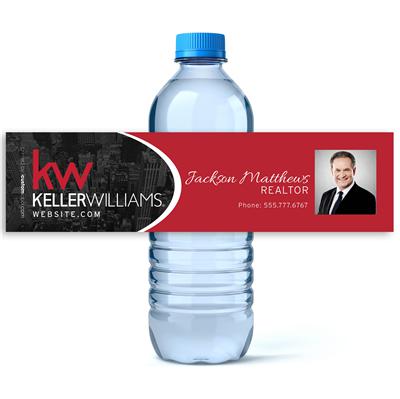 Keller Williams Logo Realtor Water Bottle Labels