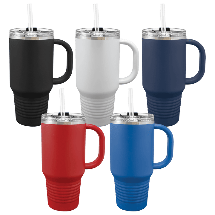 32oz Insulated Tumbler with Straw | Personalized Logo Design Travel Mug