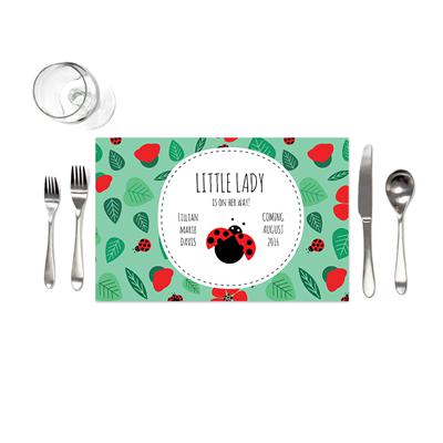 Lady Bug Baby Shower Placemats