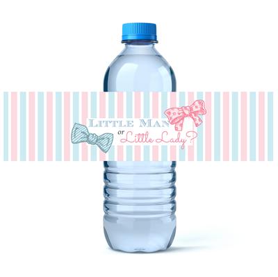 Little Man Little Lady Water Bottle Labels