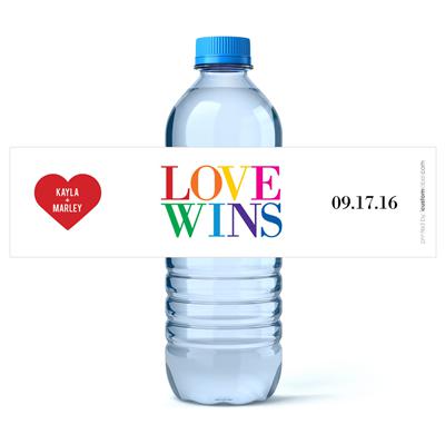 Love Wins Pride Water Bottle Labels