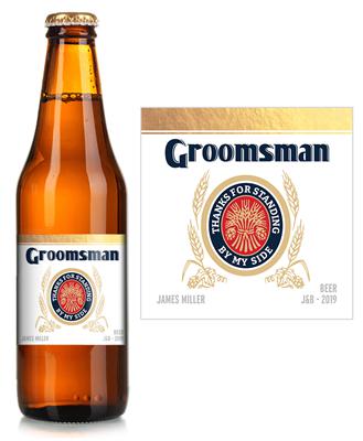 Miller Lite Groomsman Beer Label