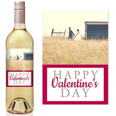 Photo Valentines Day Wine Label