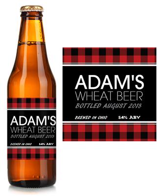 Plaid Home Brew Beer Label