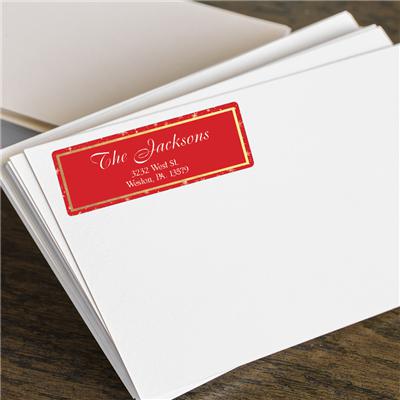 Snowing Holiday Address Label