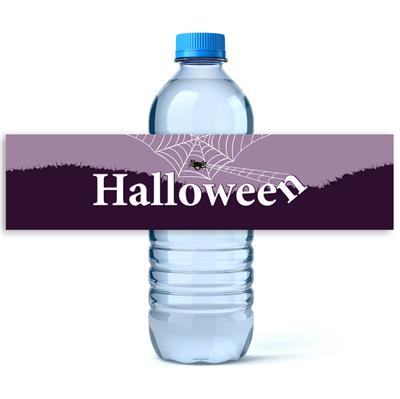 Spider Thief Halloween Water Bottle Labels