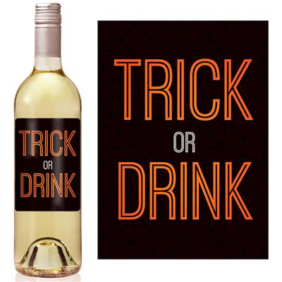 Trick or Drink Wine Label