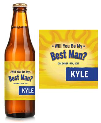 Twisted Tea Best Man Beer Label
