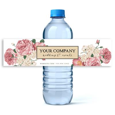 Wedding Planner Roses Water Bottle Labels