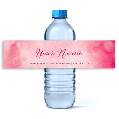 Wedding Planner Watercolor Water Bottle Labels