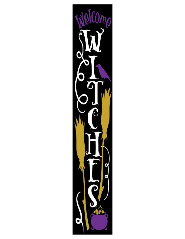 Welcome Witches Halloween Porch Sign