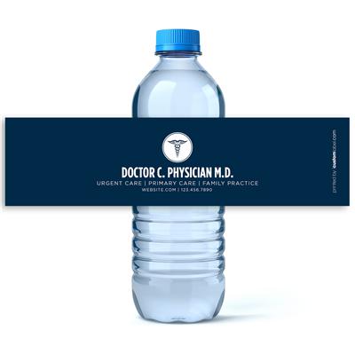 White Doctor Water Bottle Labels