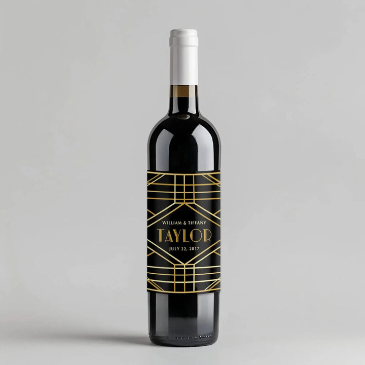 Art Deco Wine Label - iCustomLabel