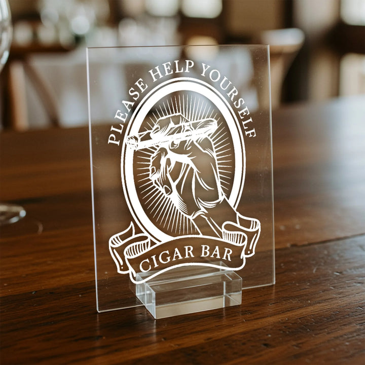 Cigar Bar Wedding Table Sign - iCustomLabel
