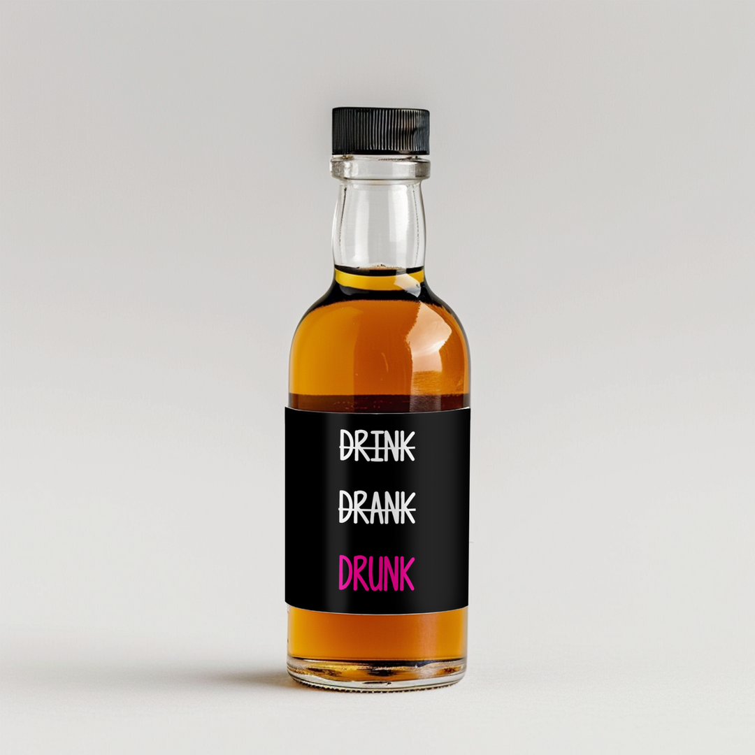 Drink Drank Drunk Mini Liquor Label - iCustomLabel