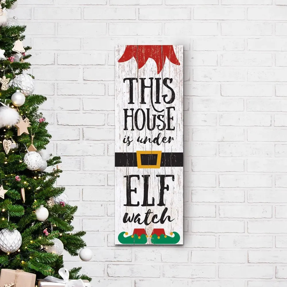 Elf Watch Wood Sign - iCustomLabel