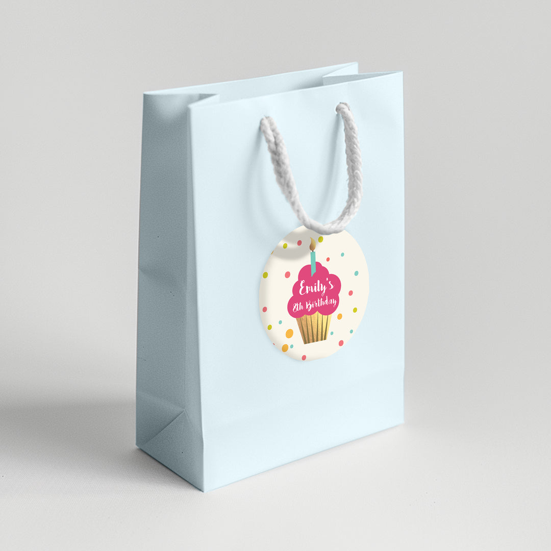 Funfetti Cupcake Birthday Favor Labels - iCustomLabel