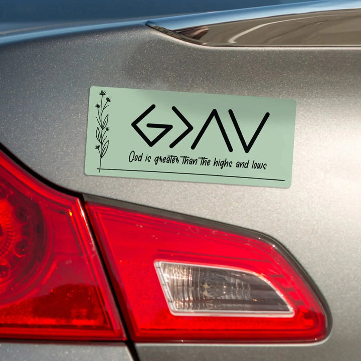 God Is Greater Magnet Bumper Sticker - iCustomLabel