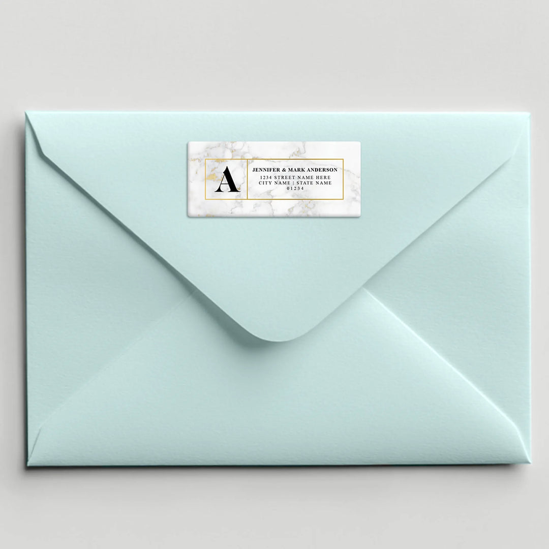 Gold Marble Address Label - iCustomLabel