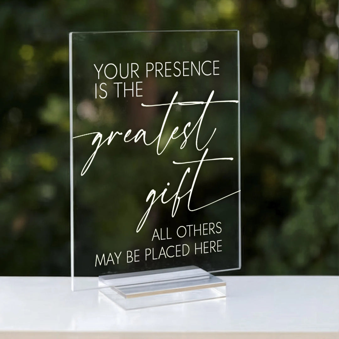 Greatest Gift Wedding Table Sign - iCustomLabel
