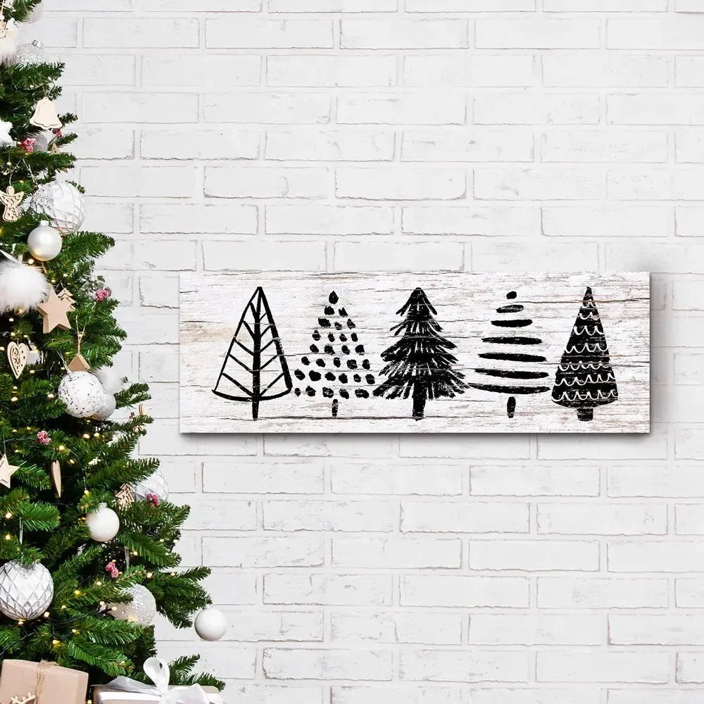 Holiday Tree Wood Sign - iCustomLabel