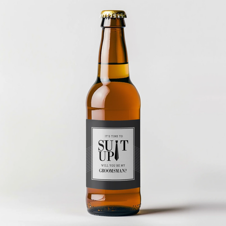 It's Time Groomsman Beer Label - iCustomLabel