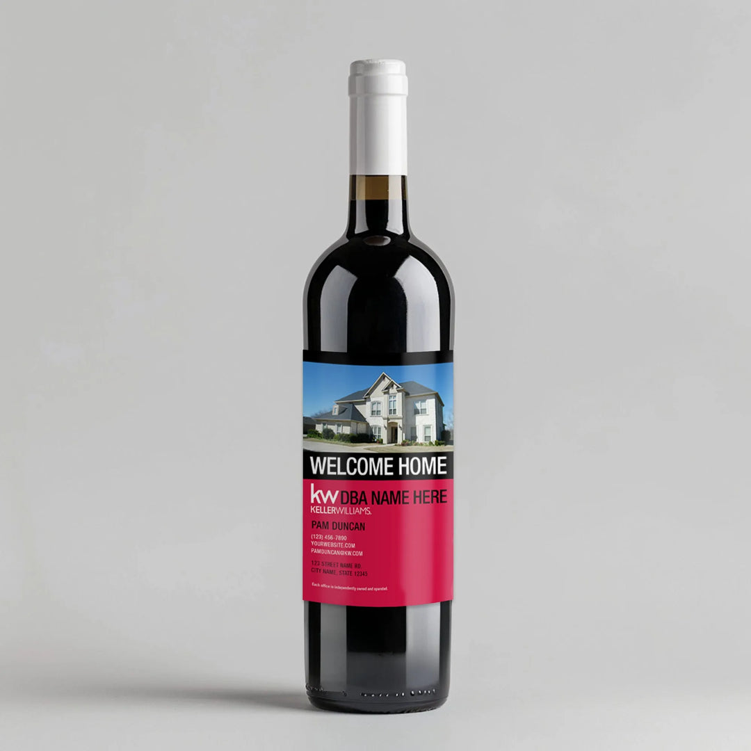 Keller Williams Home Realtor Wine Label - iCustomLabel