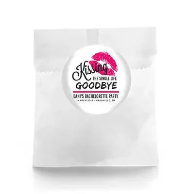 Kissing Single Life Bachelorette Favor Labels - iCustomLabel