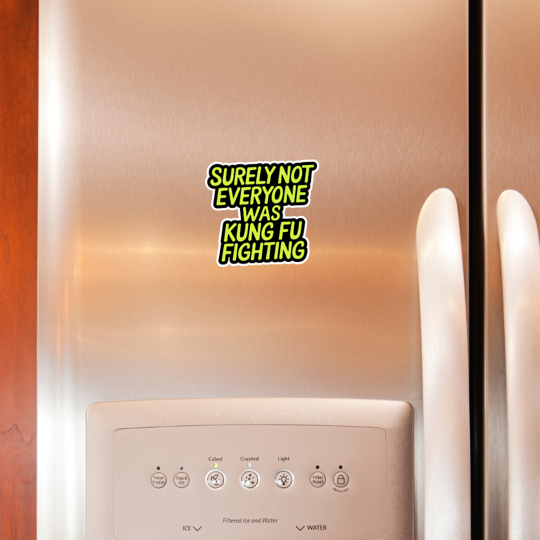 Kung Fu Fighting Fridge Magnet - iCustomLabel