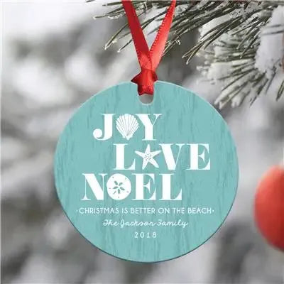 Noel Beach Christmas Ornament - iCustomLabel
