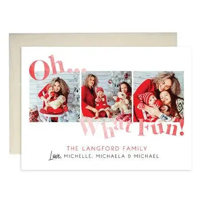 Oh What Fun Holiday Cards - iCustomLabel