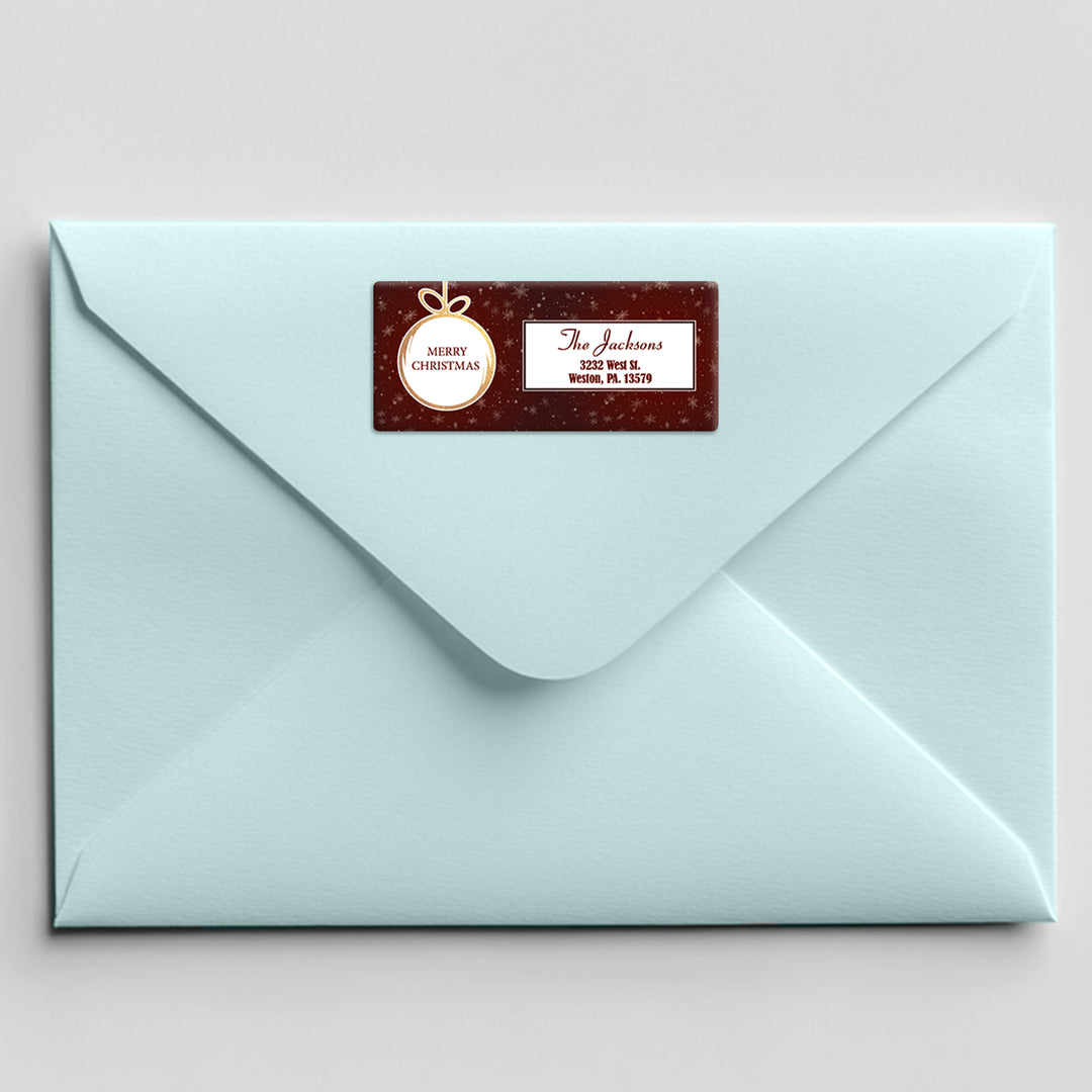 Ornament Christmas Address Label - iCustomLabel