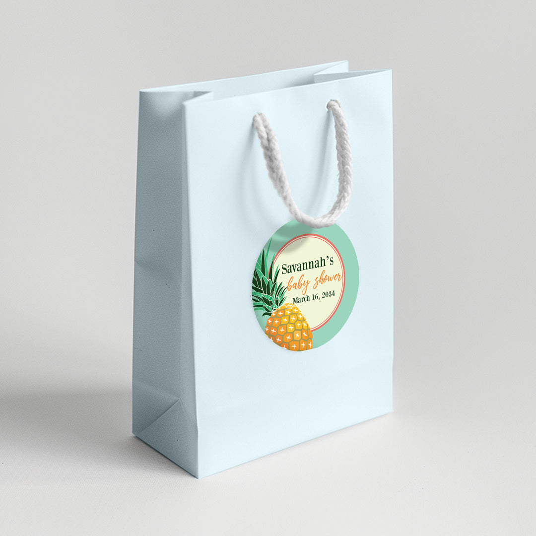 Pineapple Baby Shower Favor Labels - iCustomLabel