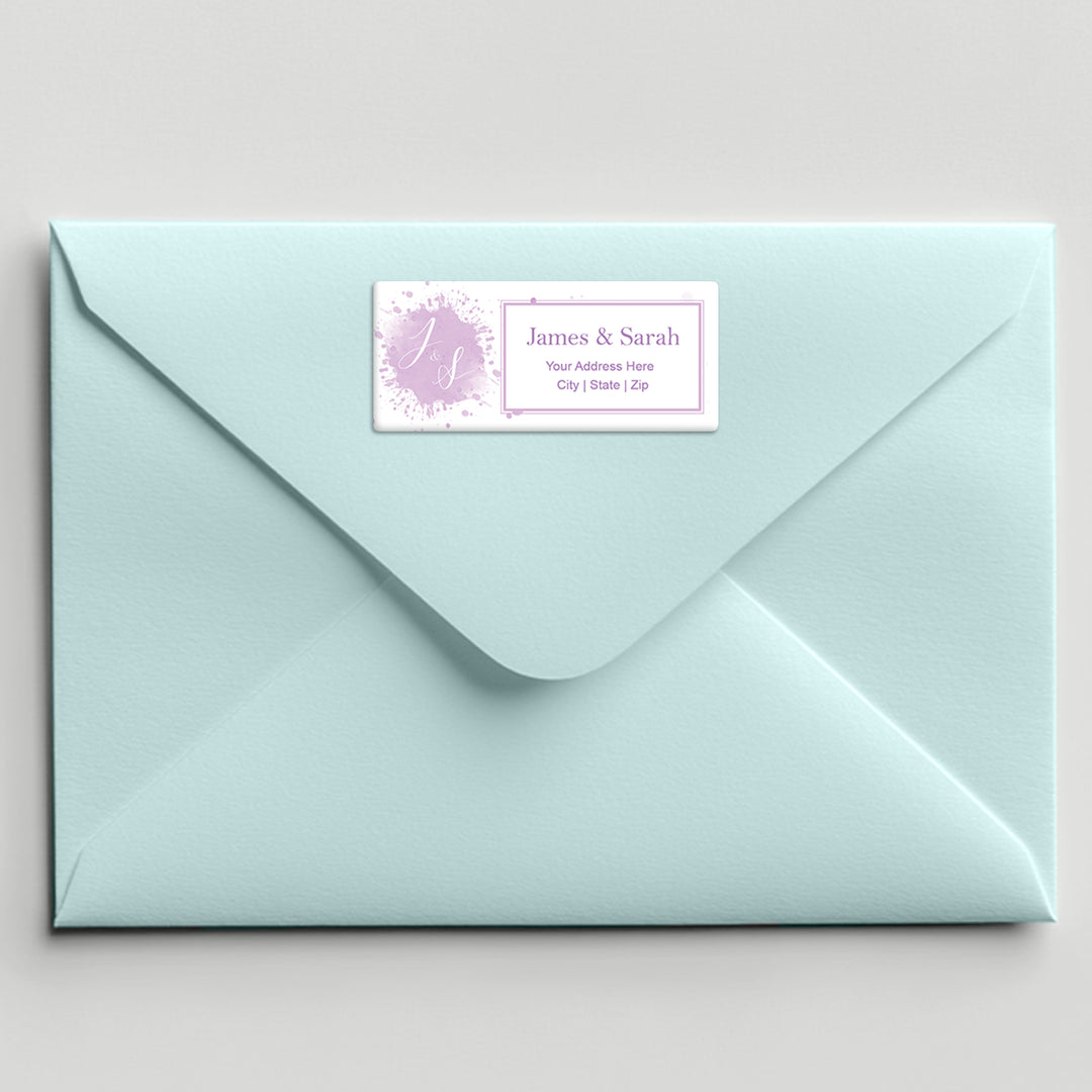 Pink Splatter Address Label - iCustomLabel