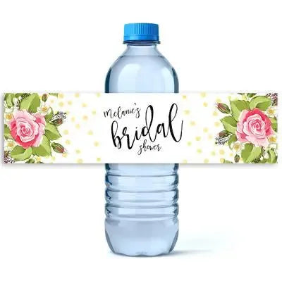 Pink Tie The Knot Water Bottle Labels - iCustomLabel