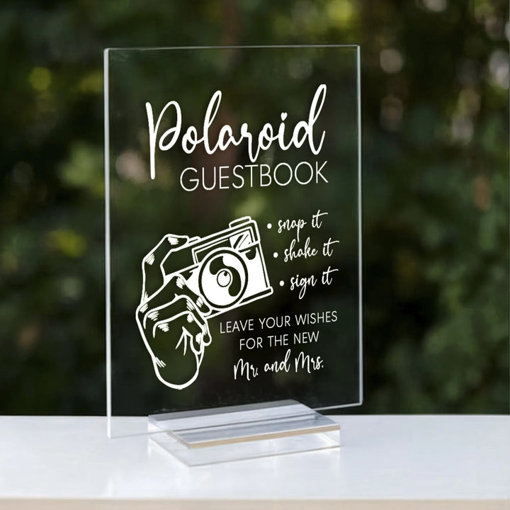 Polaroid Guestbook Wedding Table Sign - iCustomLabel