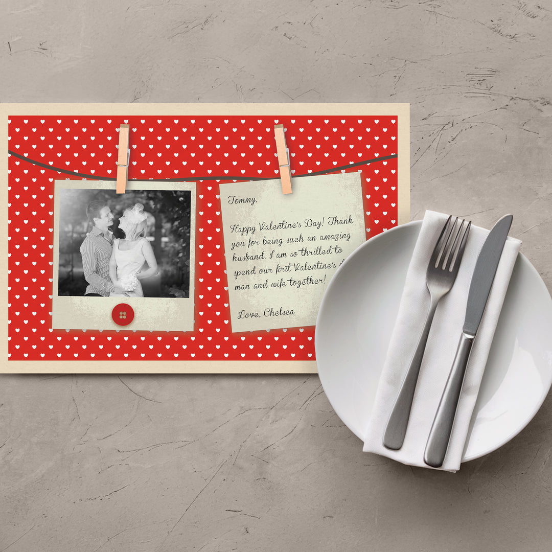 Polaroid Valentine Placemats - iCustomLabel