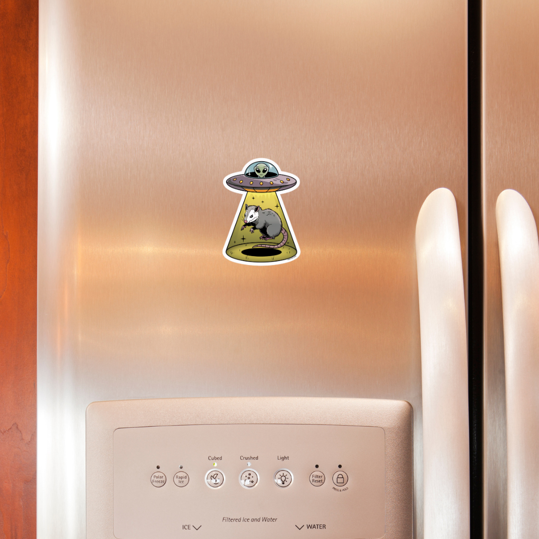 Possum UFO Fridge Magnet - iCustomLabel