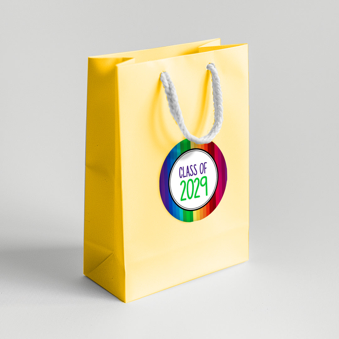 Rainbow Kids Graduation Favor Labels - iCustomLabel