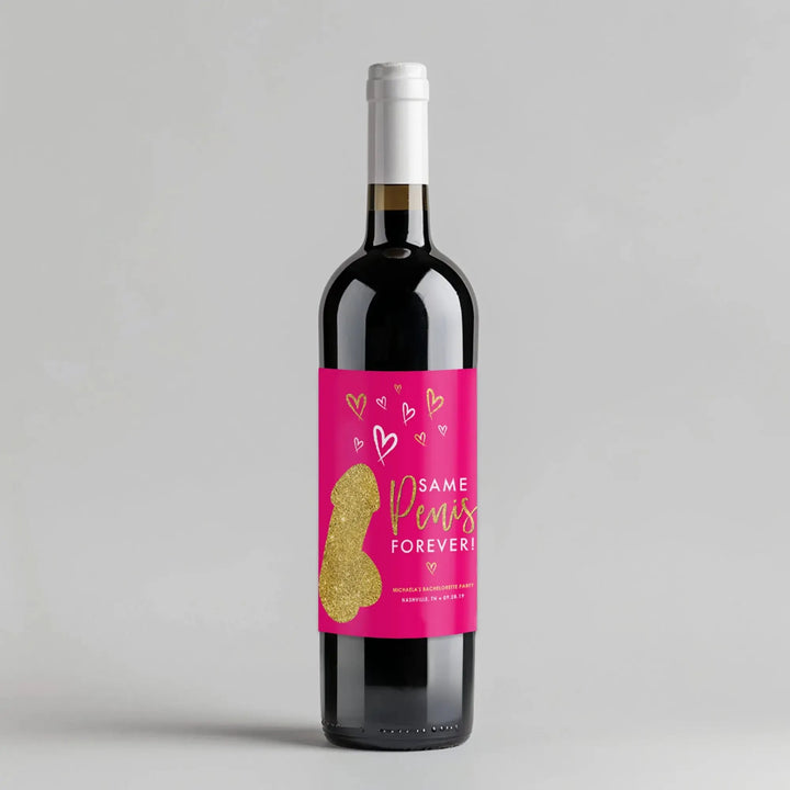 Same Penis Forever Wine Label - iCustomLabel