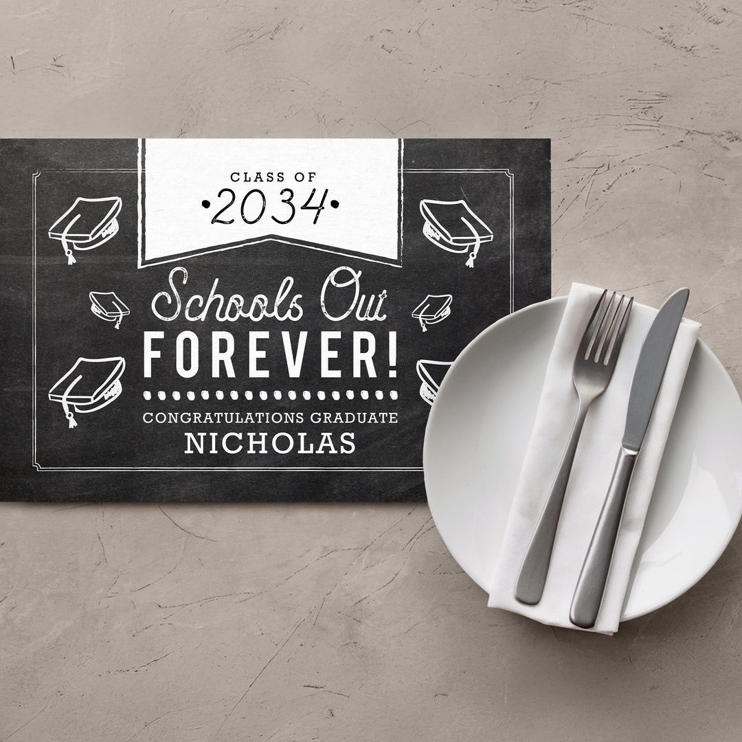 School's Out Graduation Placemats - iCustomLabel