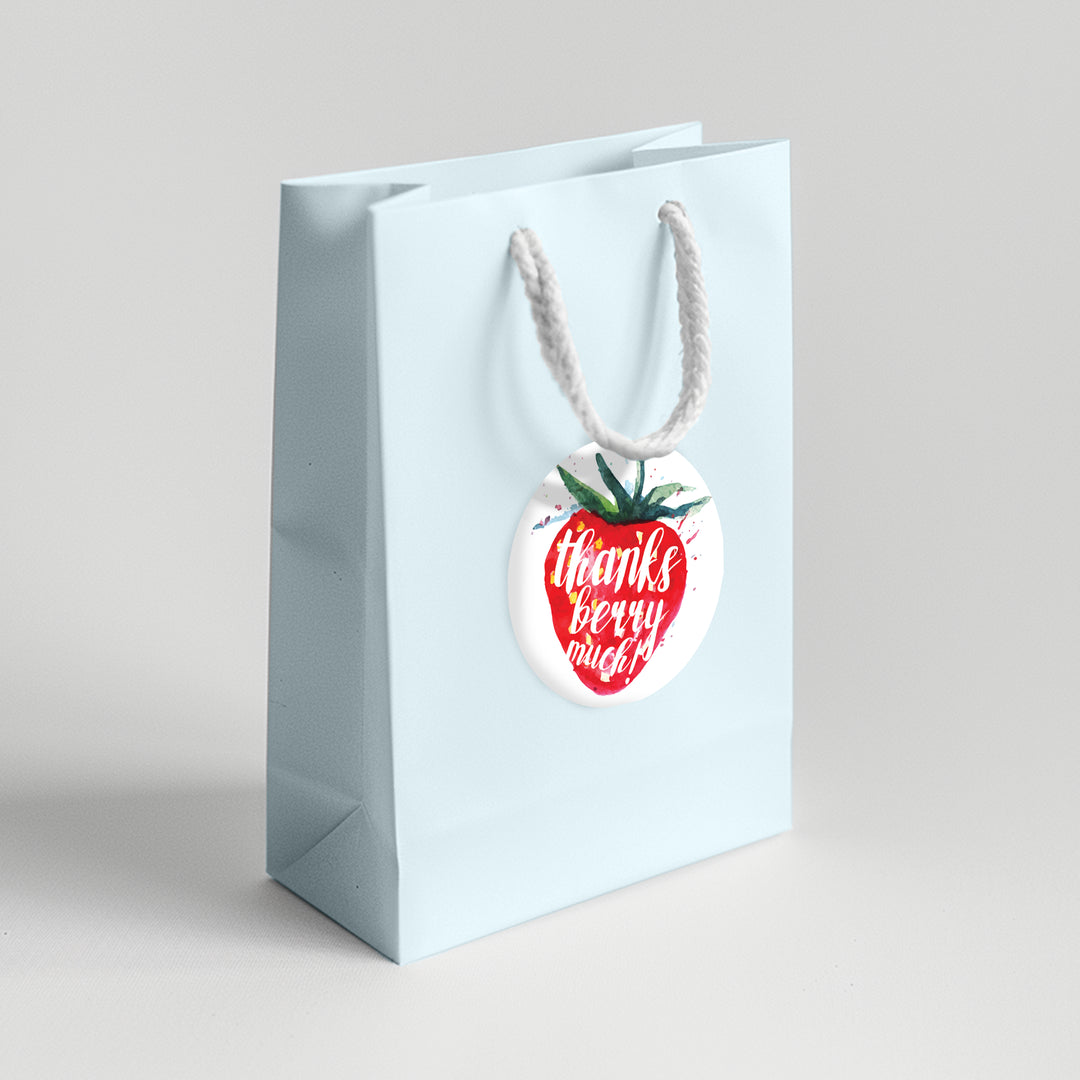 Strawberry Birthday Favor Labels - iCustomLabel