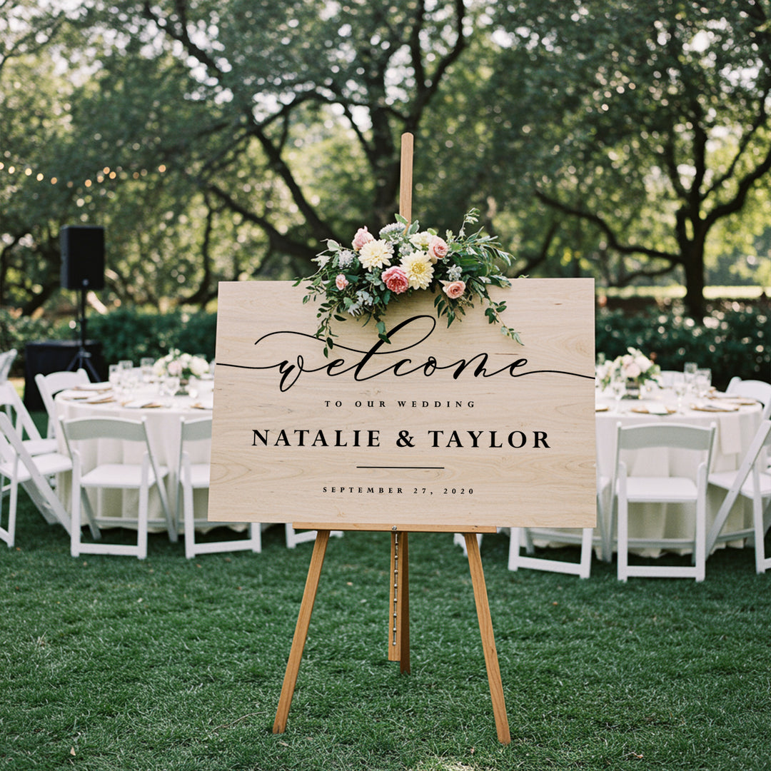 Wedding Welcome Wood Sign - iCustomLabel