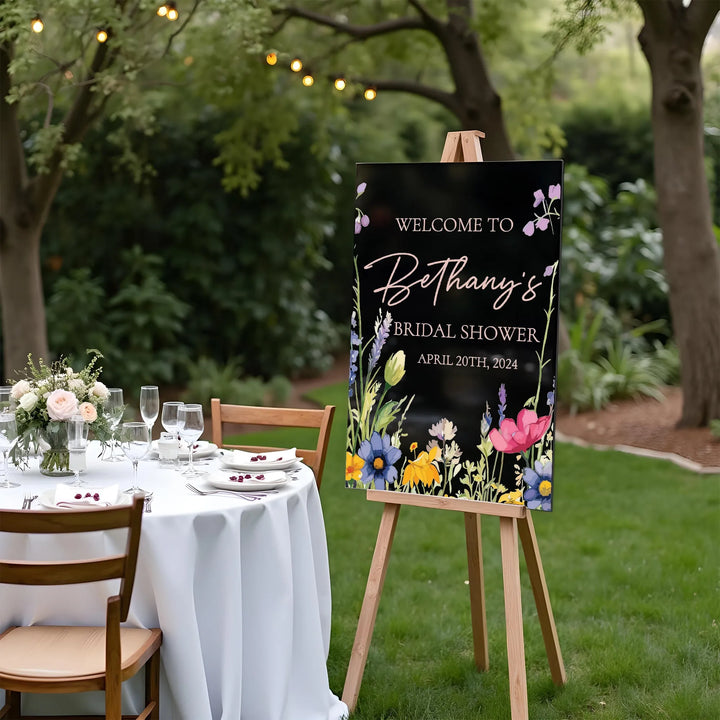 Wildflower Bridal Shower Welcome Sign - iCustomLabel