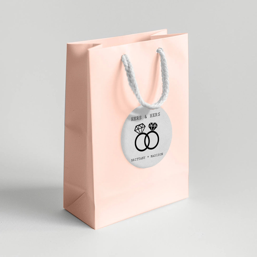 Women Rings Wedding Favor Labels - iCustomLabel