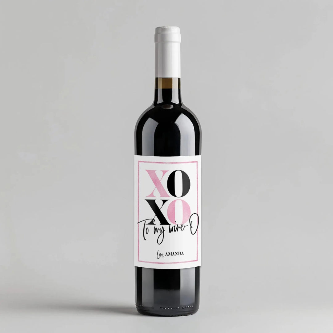 XOXO Wine Label - iCustomLabel