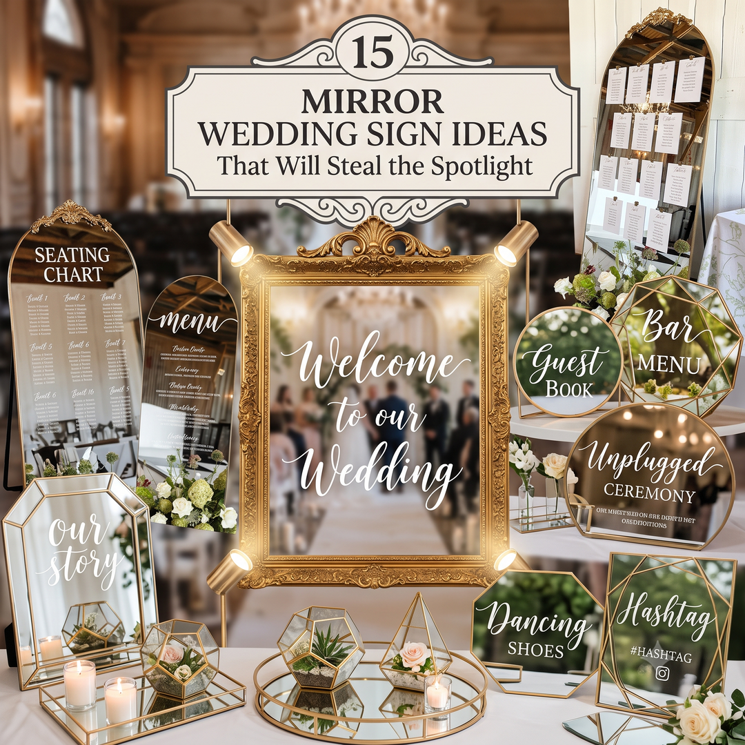 15 Mirror Wedding Sign Ideas That Will Steal the Spotlight