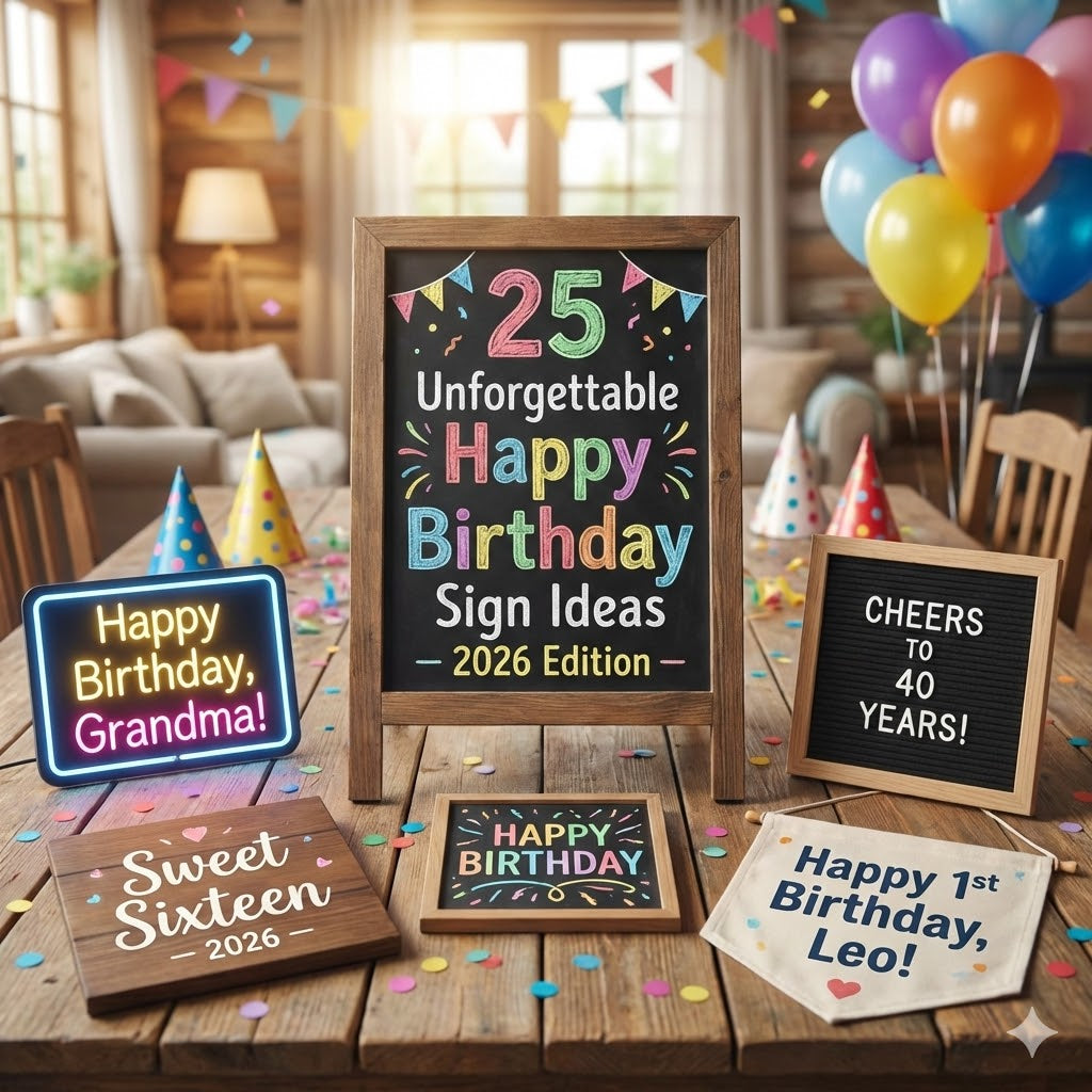 25 Unforgettable Happy Birthday Sign Ideas for Every Age (2026 Edition)