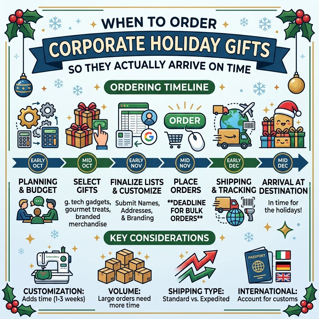 When to Order Corporate Holiday Gifts So They Actually Arrive on Time