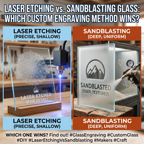 Laser Etching vs. Sandblasting Glass: Which Custom Engraving Method Wins?